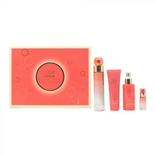 Set 4 pzs 360° Coral Para Mujer de Perry Ellis Eau de Parfum 100ML
